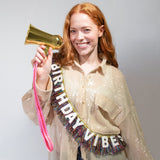 Birthday Vibes Forever Glitter Sash