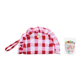 Picnic Perfect Gingham Ruffled Clutch