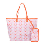 Geo Chic Oversized Tote with Wallet