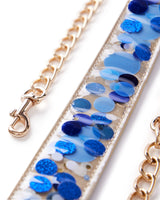 TRUE BLUE ADJUSTABLE CONFETTI BAG STRAP