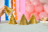 Golden Girl Mini Gold Fringe Party Hats Set