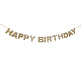 Happy Birthday Gold Reusable Banner