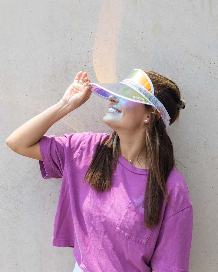 Confetti Sun Visors (Set of 2)