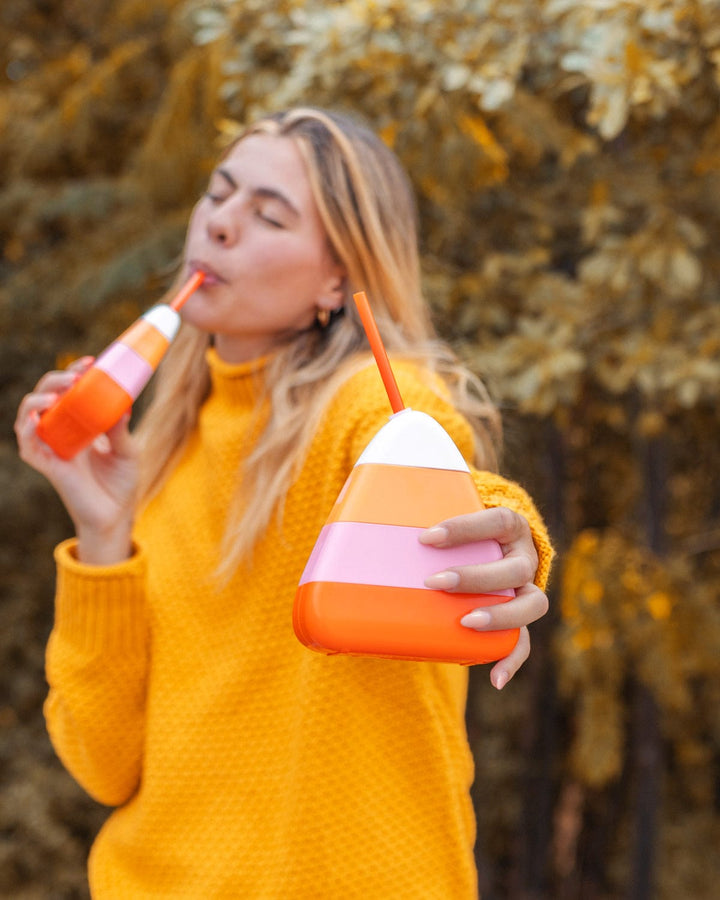 Candy Corn Sipper with Straw