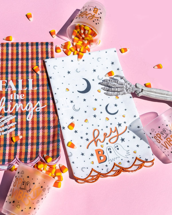 Hey Boo Halloween Tea Towel
