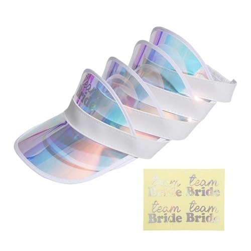 Packed Party Team Bride 4-Pack Holographic Visors