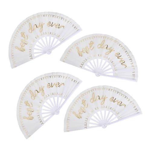 Packed Party Best Day Ever 4-Pack Novelty Jumbo Bridal Fans