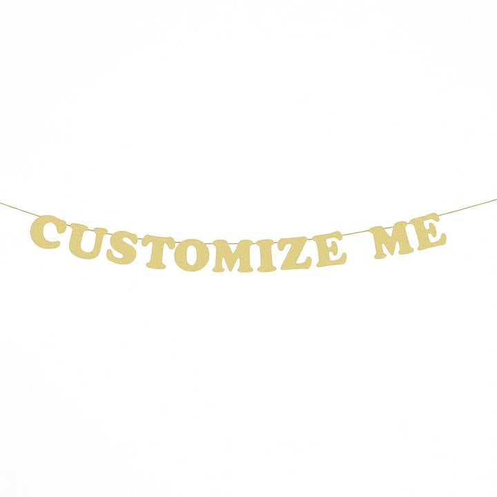 Packed Party Customizable Letter Garland Comes with 78 Interchangeable Gold Glitter Letters and Numbers