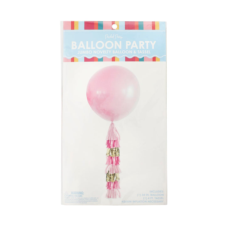 Packed Party Pink Tassel Jumbo 34" Balloon