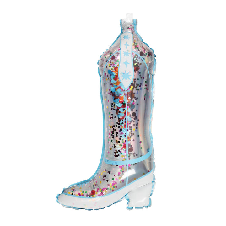 Packed Party Cowboy Boot Confetti-Filled Mylar Balloon
