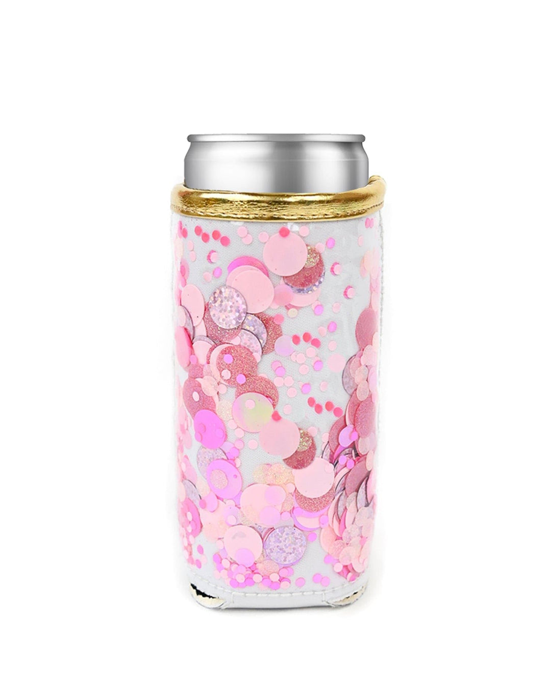 Pink Confetti Skinny Can Drink Sleeve