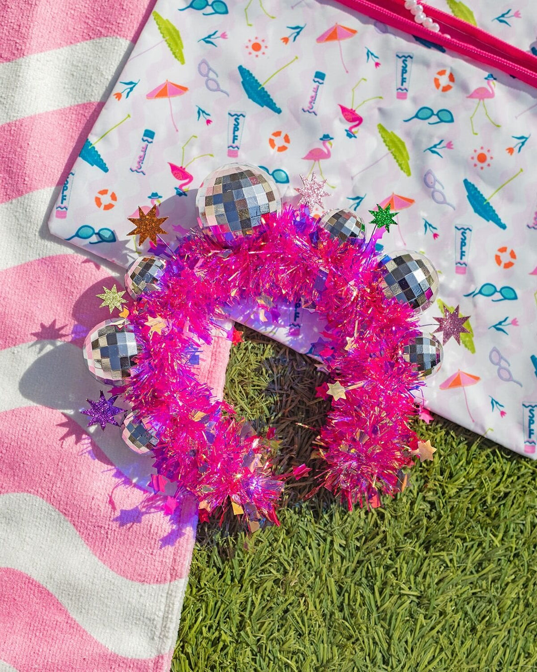 Let It Shine Pink Disco Novelty Headband