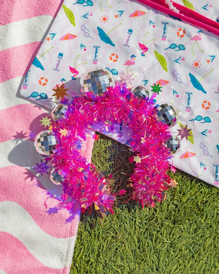 Let It Shine Pink Disco Novelty Headband