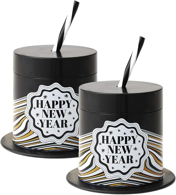Packed Party Fun Novelty New Years Eve Hat Drink Sipper Bottles Cup, Holiday Decoration for Party 14 ounces, Set of 2