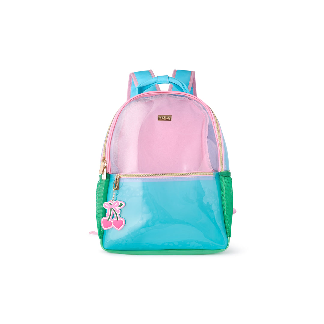 Clear Color Block Jelly Backpack