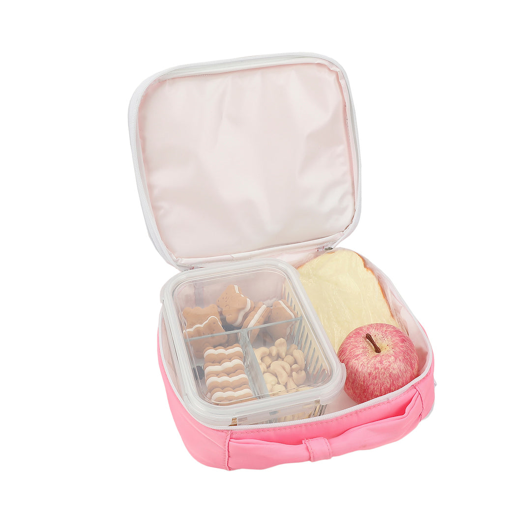 Packed Party Pink Confetti Filled Pink 17" Adult Backpack With Matching Insulated Lunchbox