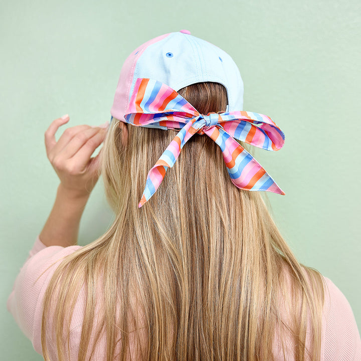 Big Bow Energy Hat (Striped)