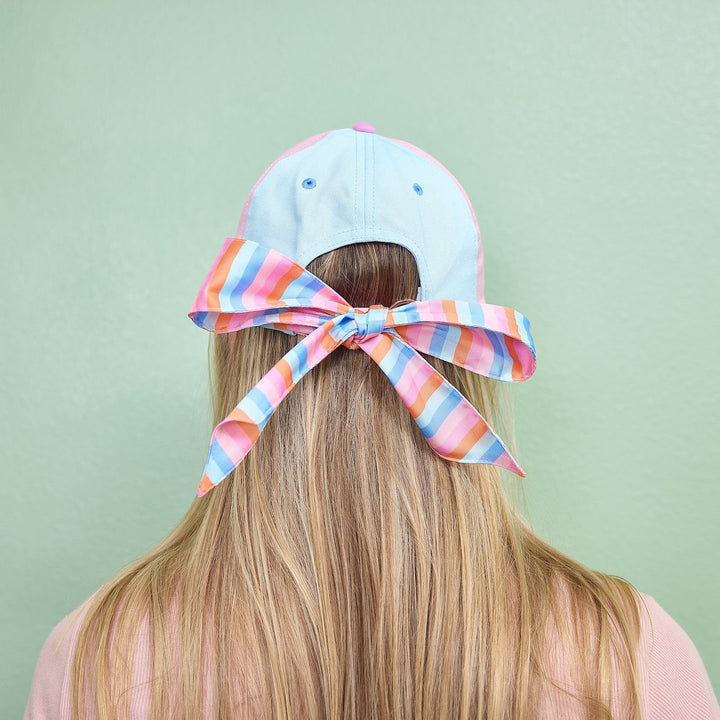Big Bow Energy Hat (Striped)