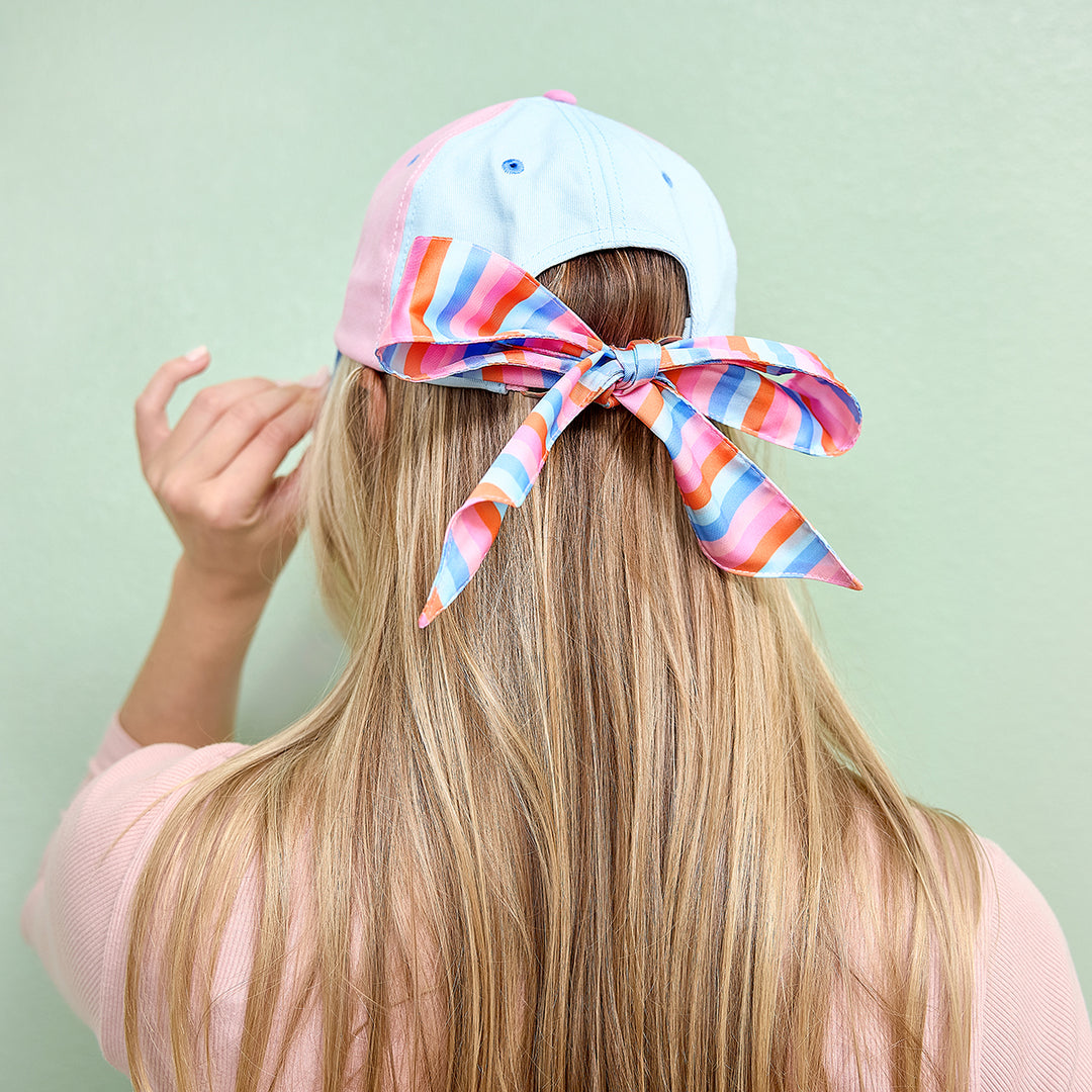 Big Bow Energy Hat (Striped)