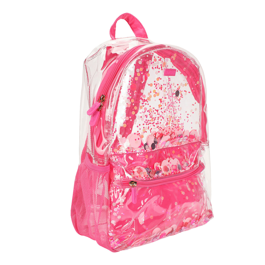 Packed Party Pink Party Clear Backpack; Women&