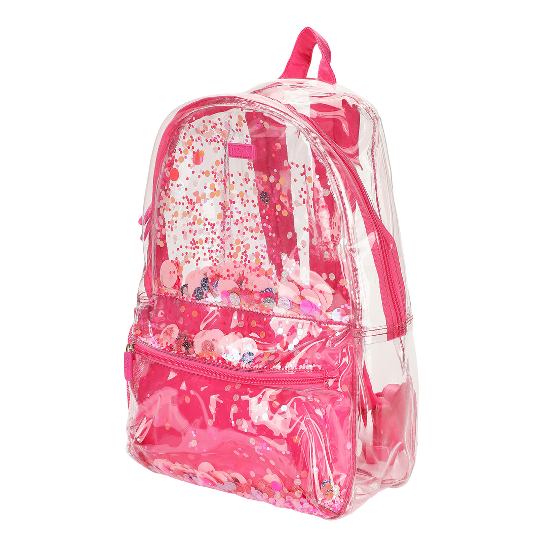 Packed Party Pink Party Clear Backpack; Women&