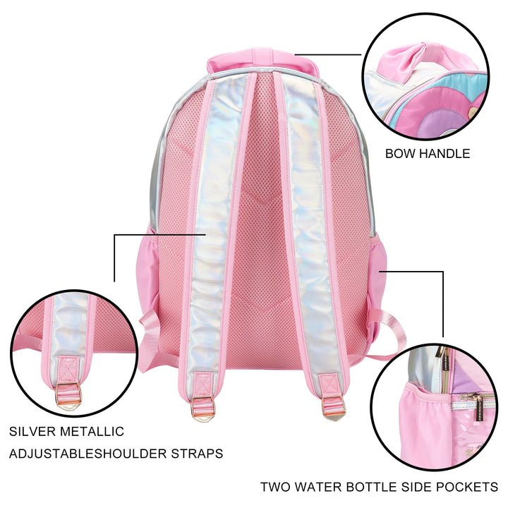 Packed Party Quilted Confetti Heart Adult Backpack