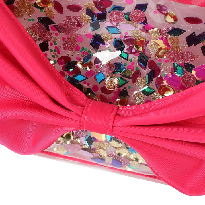 Packed Party Bow &amp; Jewel Confetti Clear Adult Backpack