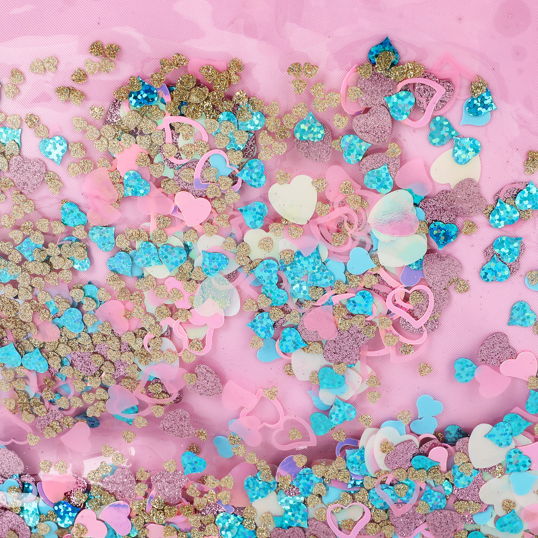 "Taylor" Quilted Confetti Hearts Backpack
