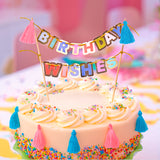 Birthday Wishes Tassel Cake Topper