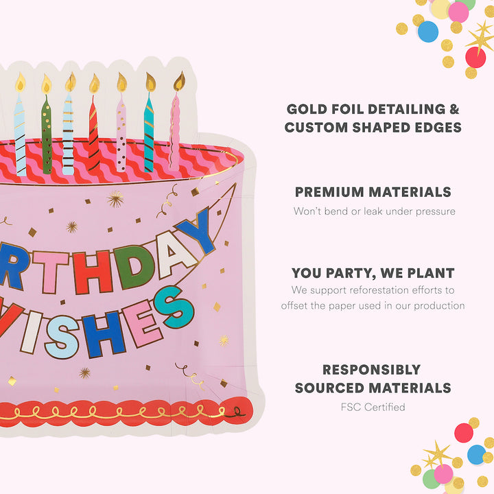 Birthday Wishes Dessert Plates (10 count)