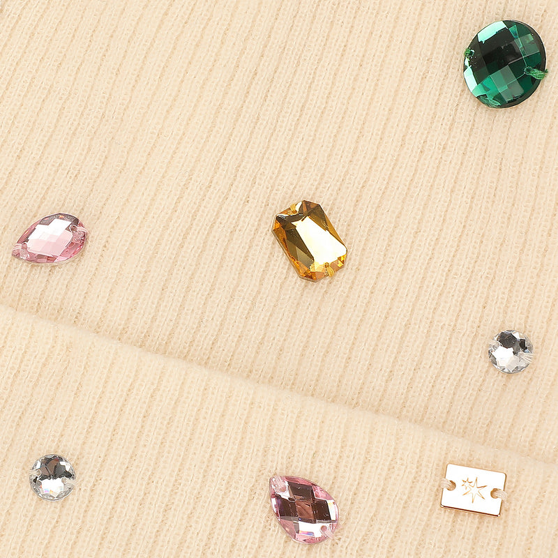 Snow Cute Sparkle Beanie and Mittens  Set