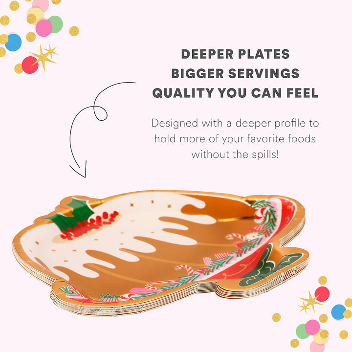 Holiday Bundt Cake Dessert Plates (10 count)
