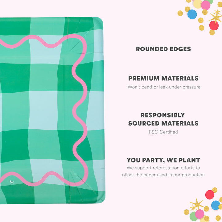 Colorwave Gingham Dinner Plates (10 ct)