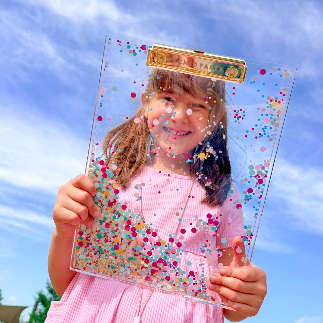 Packed Party Confetti Filled Clipboard Desk Accessory