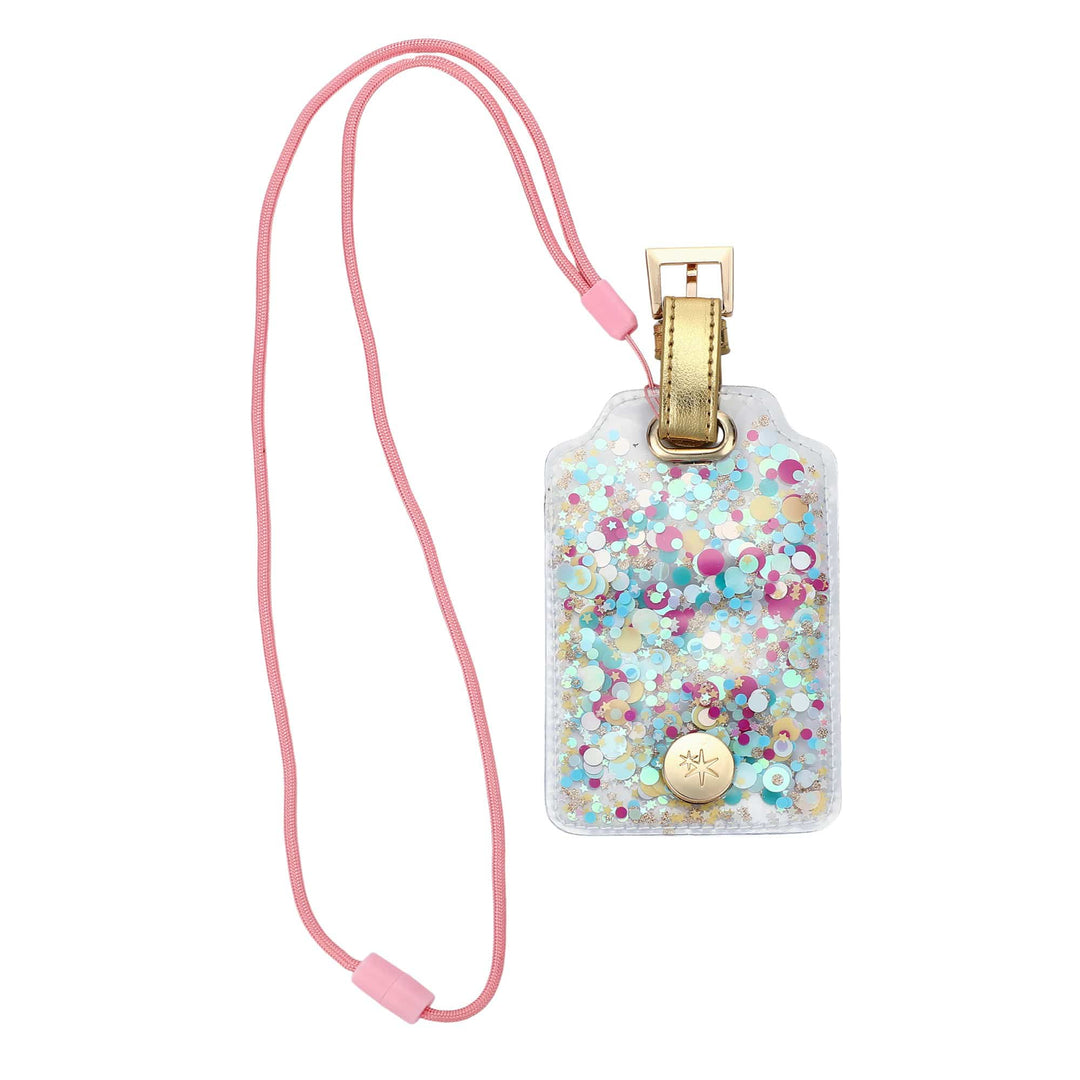 Packed Party Confetti Filled Lanyard Desk Accessory