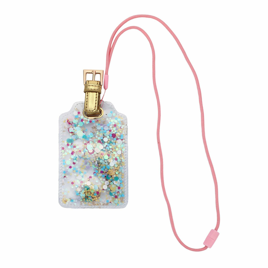 Packed Party Confetti Filled Lanyard Desk Accessory