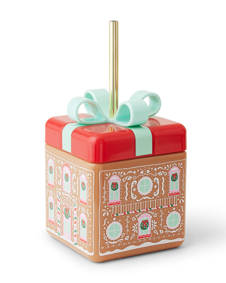 Gingerbread House Holiday Gift Sipper