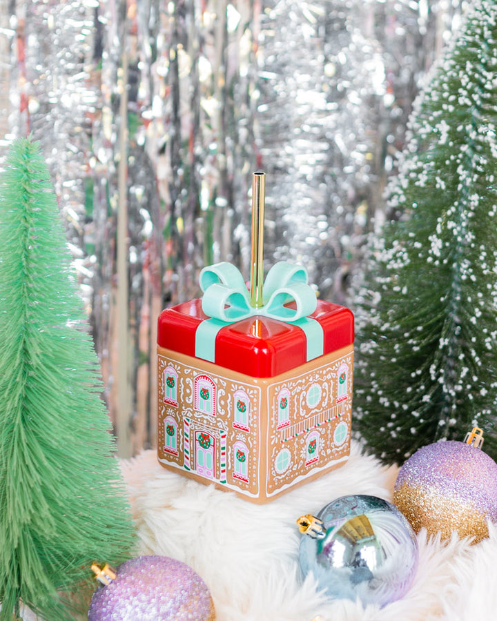 Gingerbread House Holiday Gift Sipper