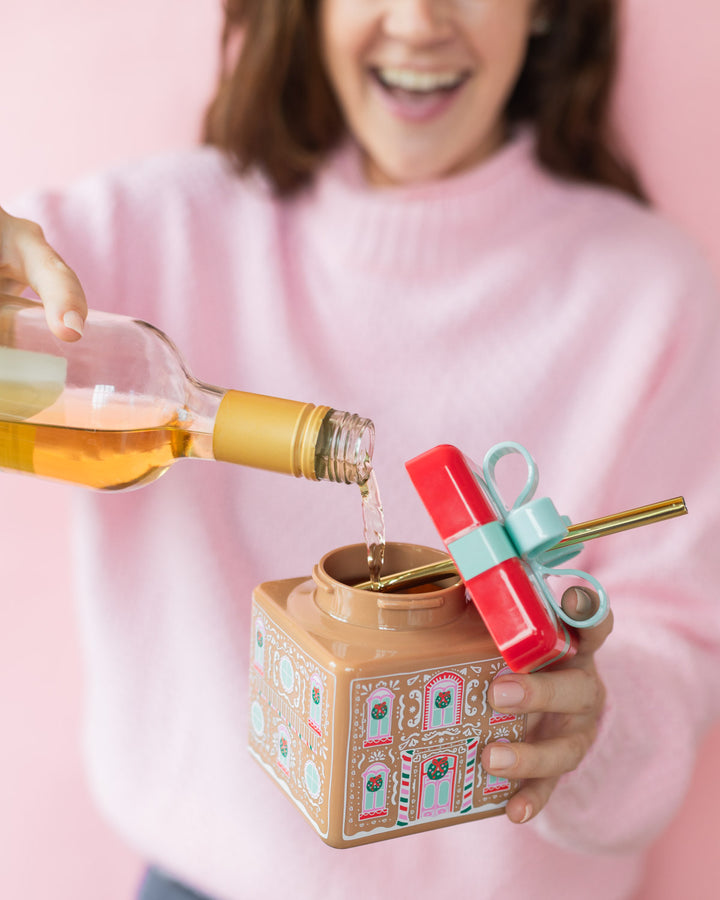 Gingerbread House Holiday Gift Sipper
