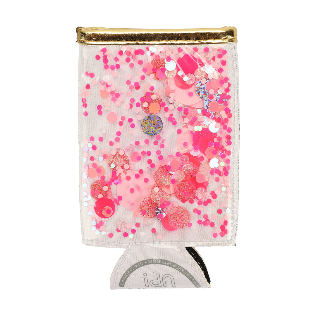 Pink Confetti Skinny Can Drink Sleeve