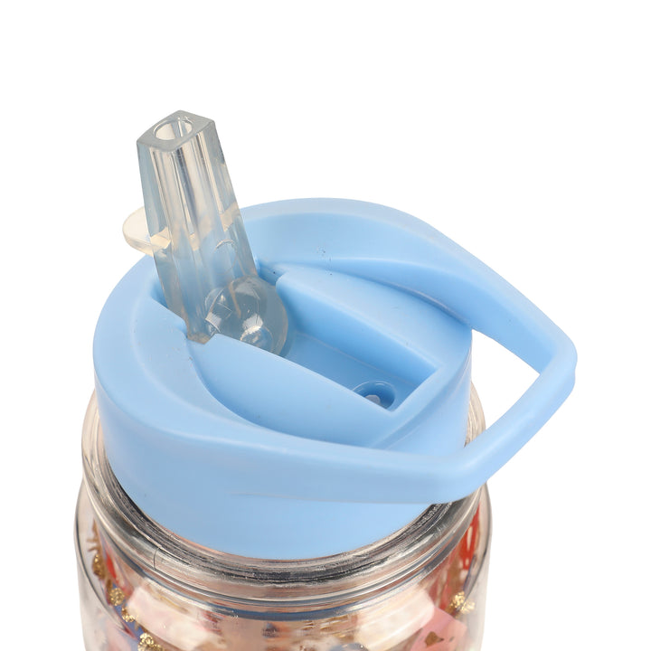 Little Letters Confetti Water Bottle with Straw