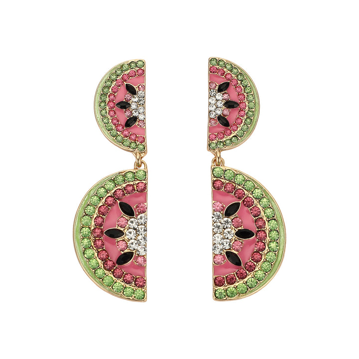 Watermelon Rhinestone Earrings
