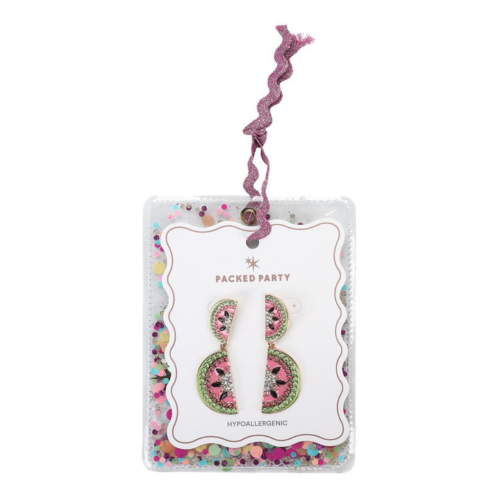 Watermelon Rhinestone Earrings