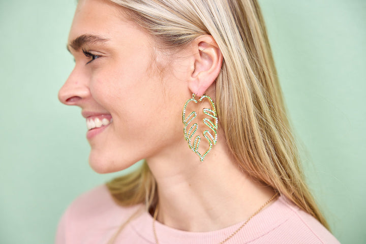 Palm Paradise Rhinestone Earrings