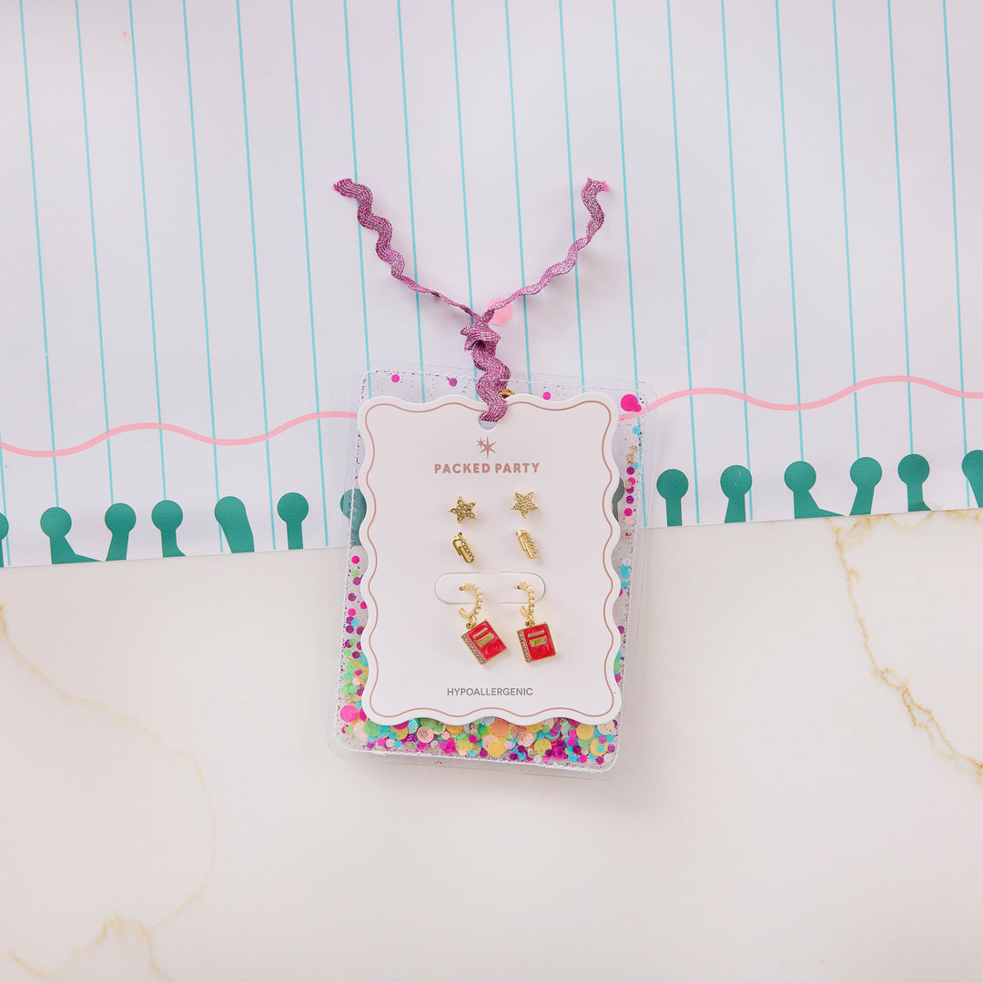 Back to School Icon Earring Set (3 Pack)