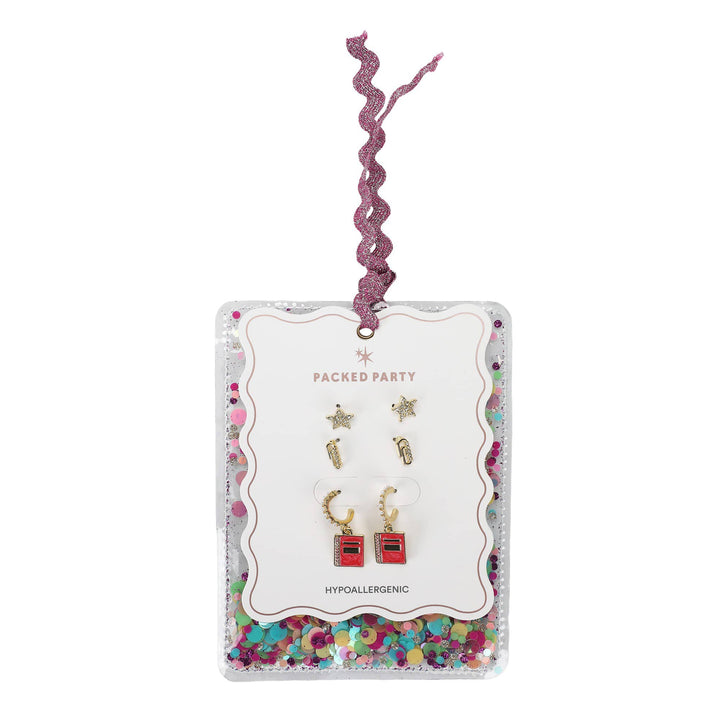 Packed Party Icon Earring Set (3 Pack)