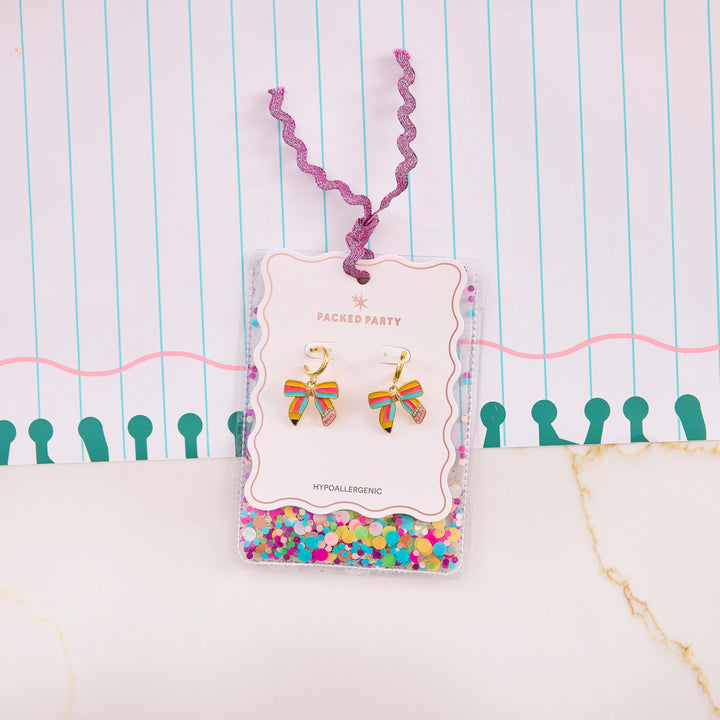 Packed Party Pencil Bow Earrings