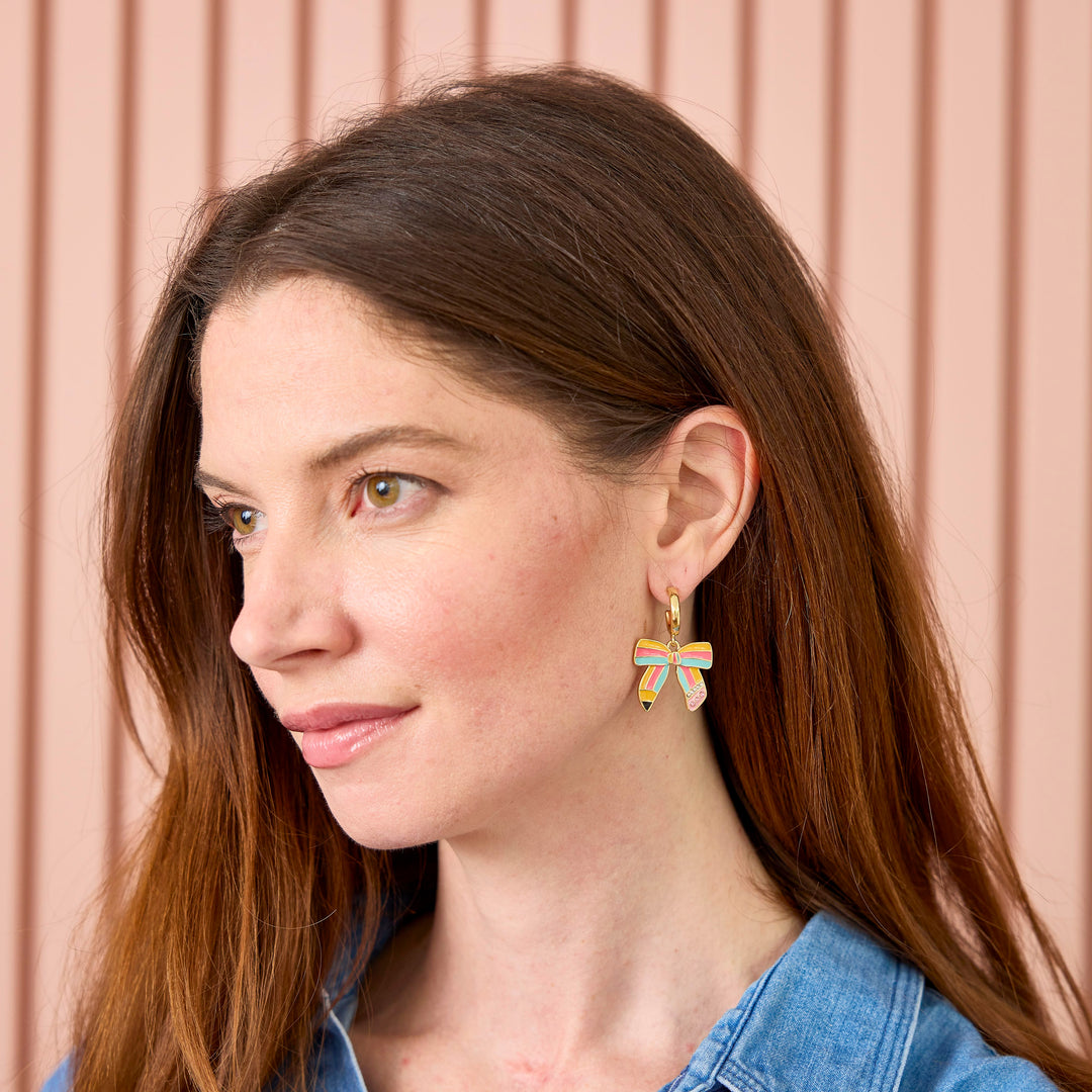 Packed Party Pencil Bow Earrings