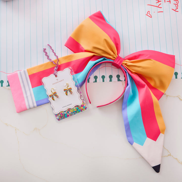 Packed Party Pencil Bow Earrings
