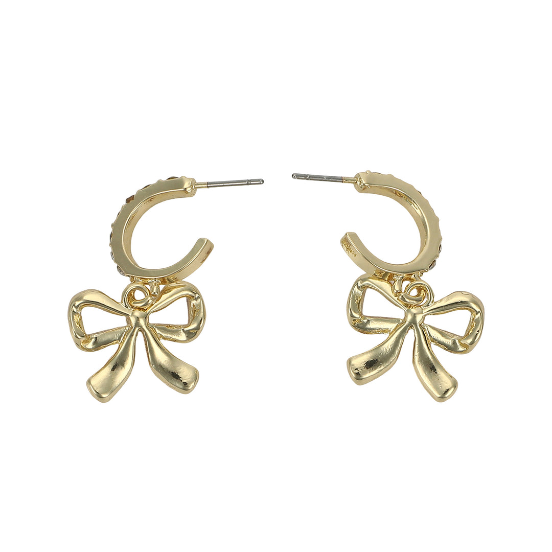 Pretty in Pink Bow Earrings